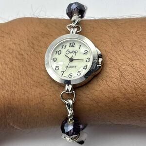 Silver Beaded Swap Watch